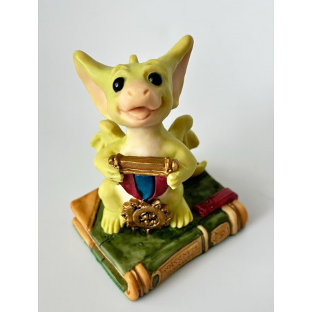 The Winner  Pocket Dragon - Whimsical World Of Pocket Dragons Hand Made - 10th Anniversary Piece with commemorative  coin - Boxed - 1998