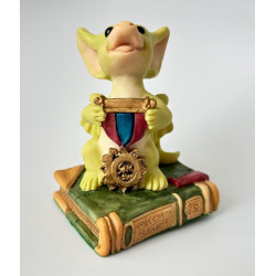 The Winner  Pocket Dragon - Whimsical World Of Pocket Dragons Hand Made - 10th Anniversary Piece with commemorative  coin - Boxed - 1998