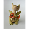 Flowers For You Pocket Dragon - Whimsical World Of Pocket Dragons Hand Made- 1989 - One of Original 27