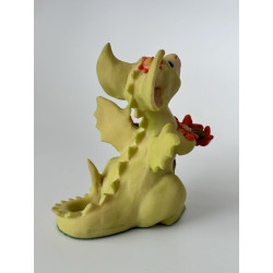 Flowers For You Pocket Dragon - Whimsical World Of Pocket Dragons Hand Made- 1989 - One of Original 27