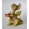 Flowers For You Pocket Dragon - Whimsical World Of Pocket Dragons Hand Made- 1989 - One of Original 27