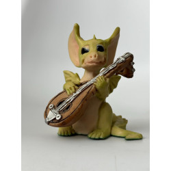 The Pocket Minstrel Pocket Dragon- Whimsical World Of Pocket Dragons Hand Made- 1989 - One of Original 27