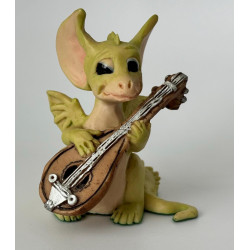 The Pocket Minstrel Pocket Dragon- Whimsical World Of Pocket Dragons Hand Made- 1989 - One of Original 27