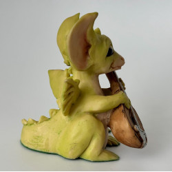 The Pocket Minstrel Pocket Dragon- Whimsical World Of Pocket Dragons Hand Made- 1989 - One of Original 27