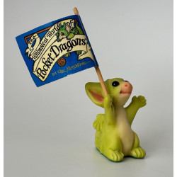 Wave Your Flag Pocket Dragon - Whimsical World Of Pocket Dragons Hand Made- 2005