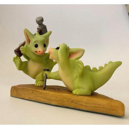 Teamwork! Pocket Dragon - Boxed - HAND SIGNED by Real MUSGRAVE - Whimsical World Of Pocket Dragons - 2002