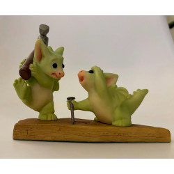Teamwork! Pocket Dragon - Boxed - HAND SIGNED by Real MUSGRAVE - Whimsical World Of Pocket Dragons - 2002