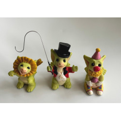 Circus Set Pocket Dragon - Roaring Dandy Lion, You Little Clown & The Ringmaster - All Boxed with certificates - Ltd Ed Series