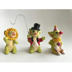 Circus Set Pocket Dragon - Roaring Dandy Lion, You Little Clown & The Ringmaster - All Boxed with certificates - Ltd Ed Series