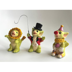 Circus Set Pocket Dragon - Roaring Dandy Lion, You Little Clown & The Ringmaster - All Boxed with certificates - Ltd Ed Series