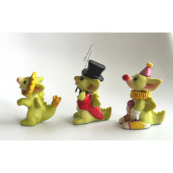 Circus Set Pocket Dragon - Roaring Dandy Lion, You Little Clown & The Ringmaster - All Boxed with certificates - Ltd Ed Series