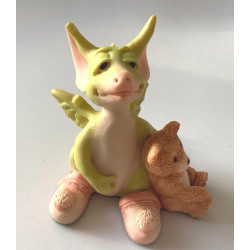 Drowsy Dragon Pocket Dragon - Boxed - Whimsical World Of Pocket Dragons Hand Made- 1989 - One of Original 27