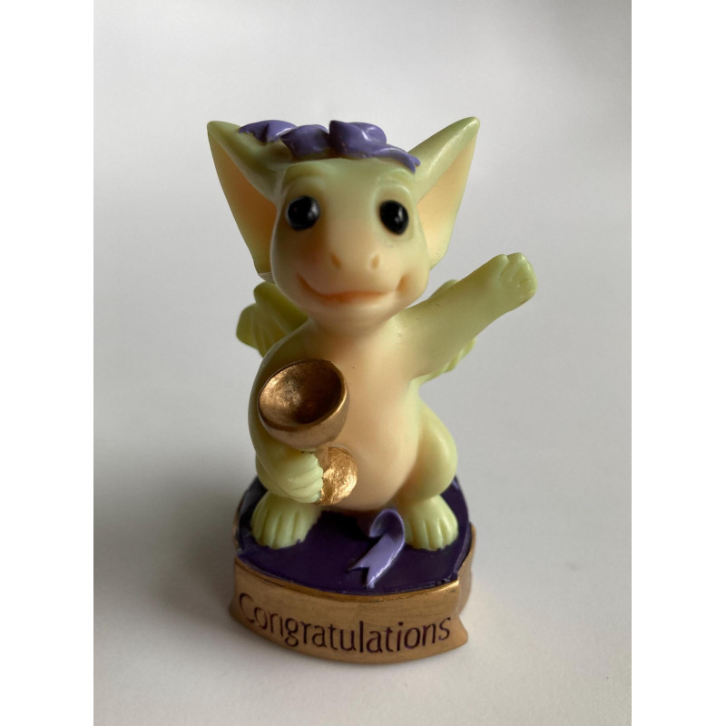 Congratulations Pocket Dragon Messages - Whimsical World Of Pocket Dragons by Real Musgrave Hand Made in 2000