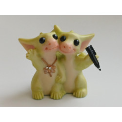 A Fond Farewell Pocket Dragons - Pocket Dragons And Friends - Hand Made - 2005