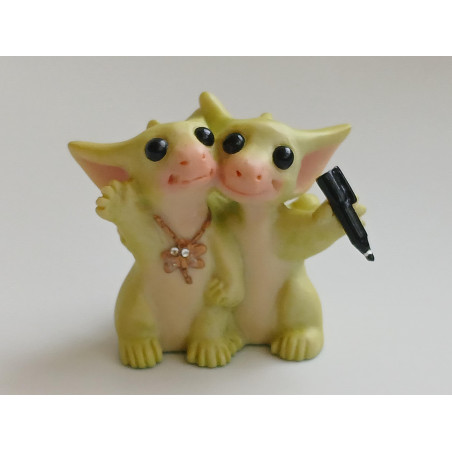A Fond Farewell Pocket Dragons - Pocket Dragons And Friends - Hand Made - 2005
