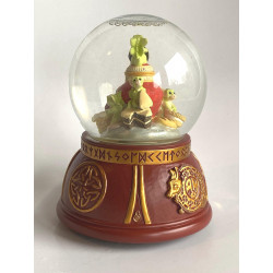 Cookie Jar Pocket Dragon Wind Up Musical glitter Globe - Fully Working - Hand Made - 1999