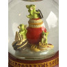 Cookie Jar Pocket Dragon Wind Up Musical glitter Globe - Fully Working - Hand Made - 1999
