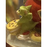 Cookie Jar Pocket Dragon Wind Up Musical glitter Globe - Fully Working - Hand Made - 1999