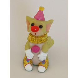 You Little Clown Minature Pocket Dragon- Whimsical World Of Pocket Dragons Hand Made - 1990â€™s - No Label