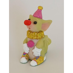You Little Clown Minature Pocket Dragon- Whimsical World Of Pocket Dragons Hand Made - 1990â€™s - No Label