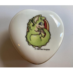 Playing Footsie Pocket Dragon Trinket Box- Whimsical World Of Pocket Dragons by Real Musgrave Hand Made in 1998