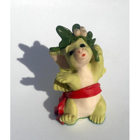 Under The Mistletoe Pocket Dragon Whimsical World Of Pocket Dragons by Real Musgrave Hand Made in 1999