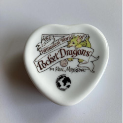 Playing Footsie Pocket Dragon Trinket Box- Whimsical World Of Pocket Dragons by Real Musgrave Hand Made in 1998