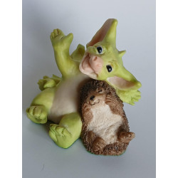 The Hedgehog's Joke Pocket Dragon by Real Musgrave - Whimsical World of Pocket Dragons -Hand Made In 1994